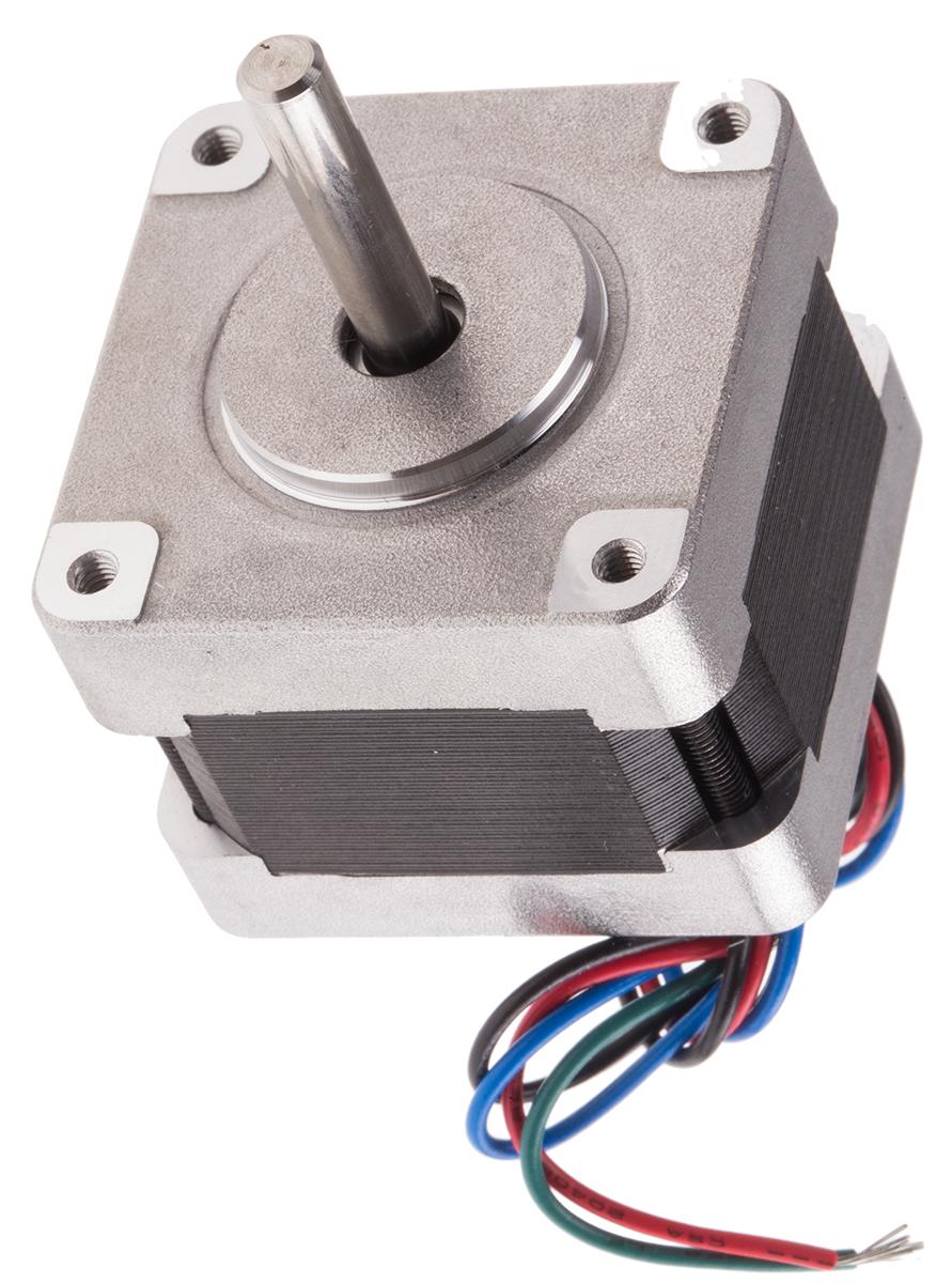 Produktfoto 1 von RS PRO Hybrid, Dauermagnet 1.8° Schrittmotor 9 V / 600 mA 0.21Nm 4-adrig, 39.2 x 39.2mm Wellen-Ø 5mm