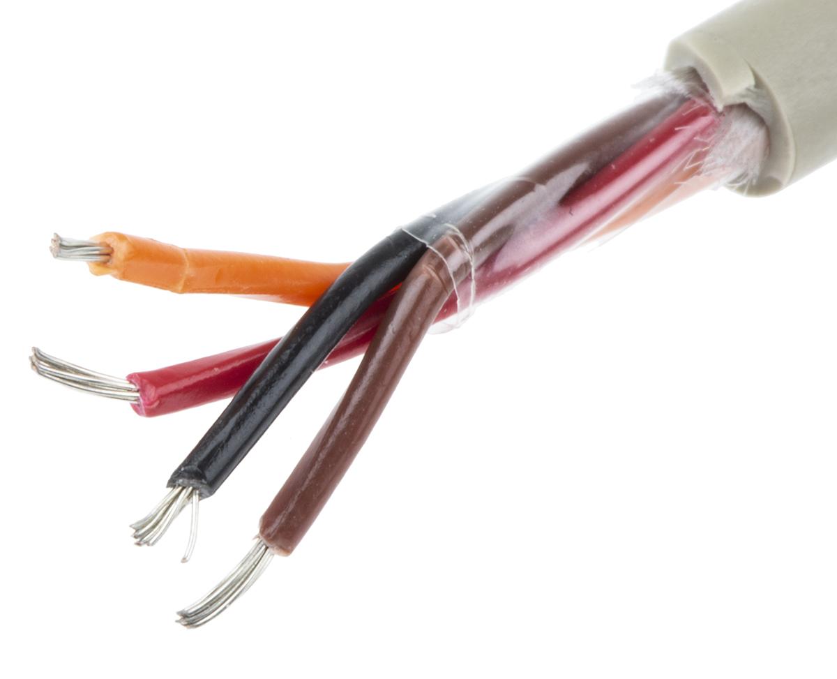 Produktfoto 1 von Alpha Wire Pro-Tekt Datenkabel 0,09 mm² Ø 3.86mm Kupfer verzinnt Schirmung PVC isoliert Mehrleiter Grau