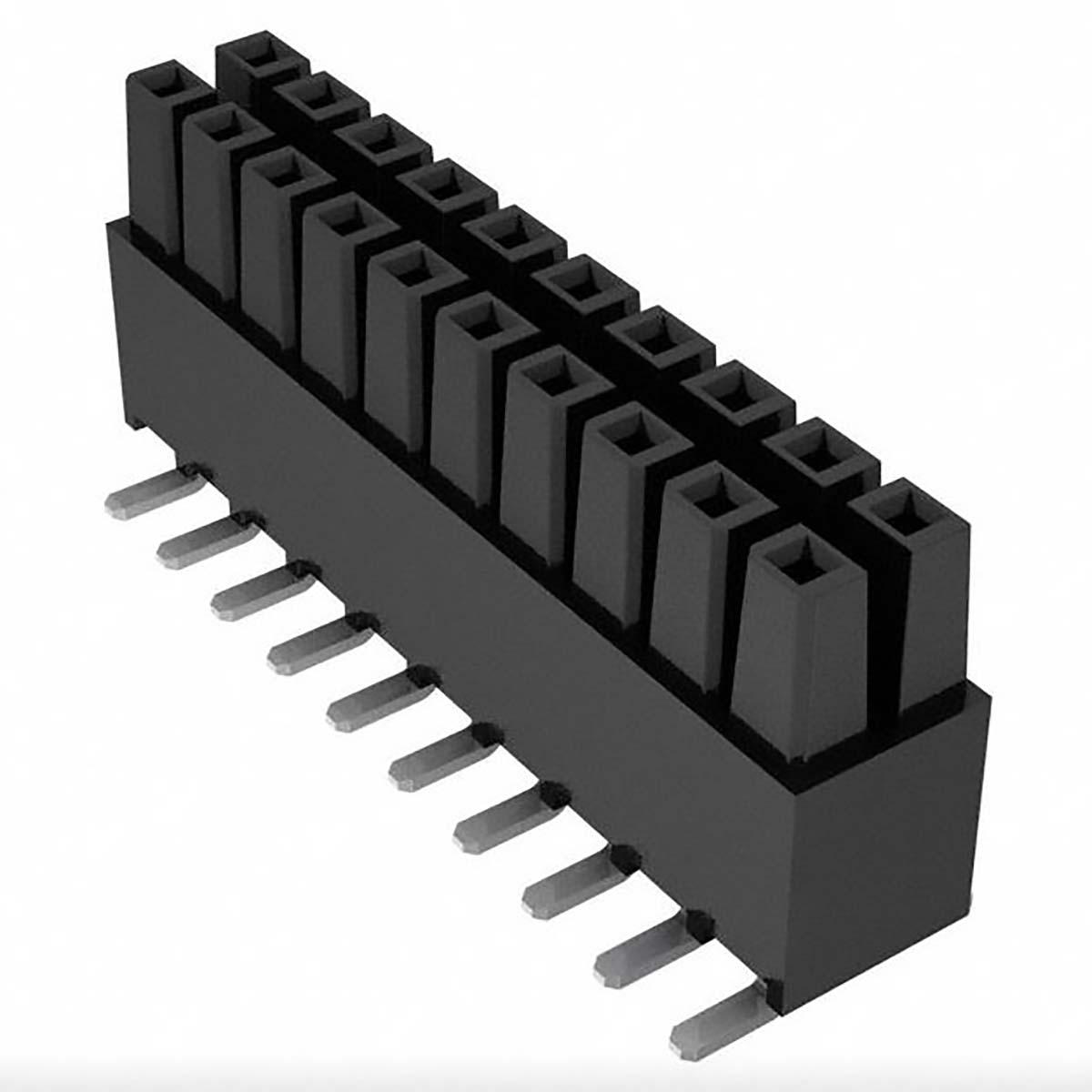 Produktfoto 1 von Samtec IPS1 Leiterplattenbuchse gewinkelt 50-polig / 2-reihig, Raster 2.54mm