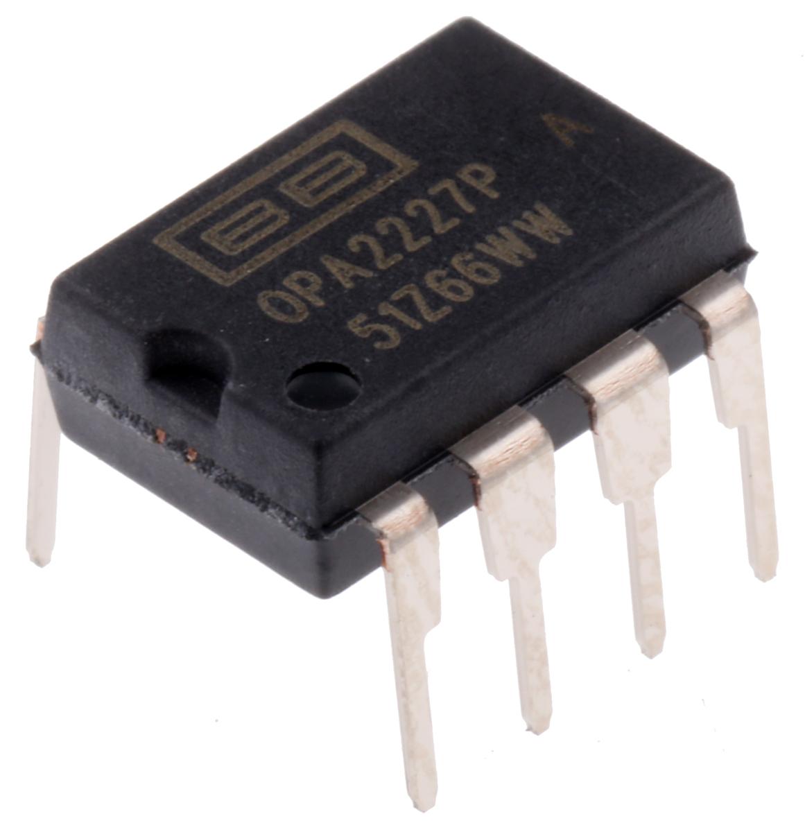 Produktfoto 1 von Texas Instruments Operationsverstärker Rauscharm, Precision THT PDIP, biplor typ. ±12 V, ±15 V, ±3 V, ±5 V, ±9 V, 8-Pin