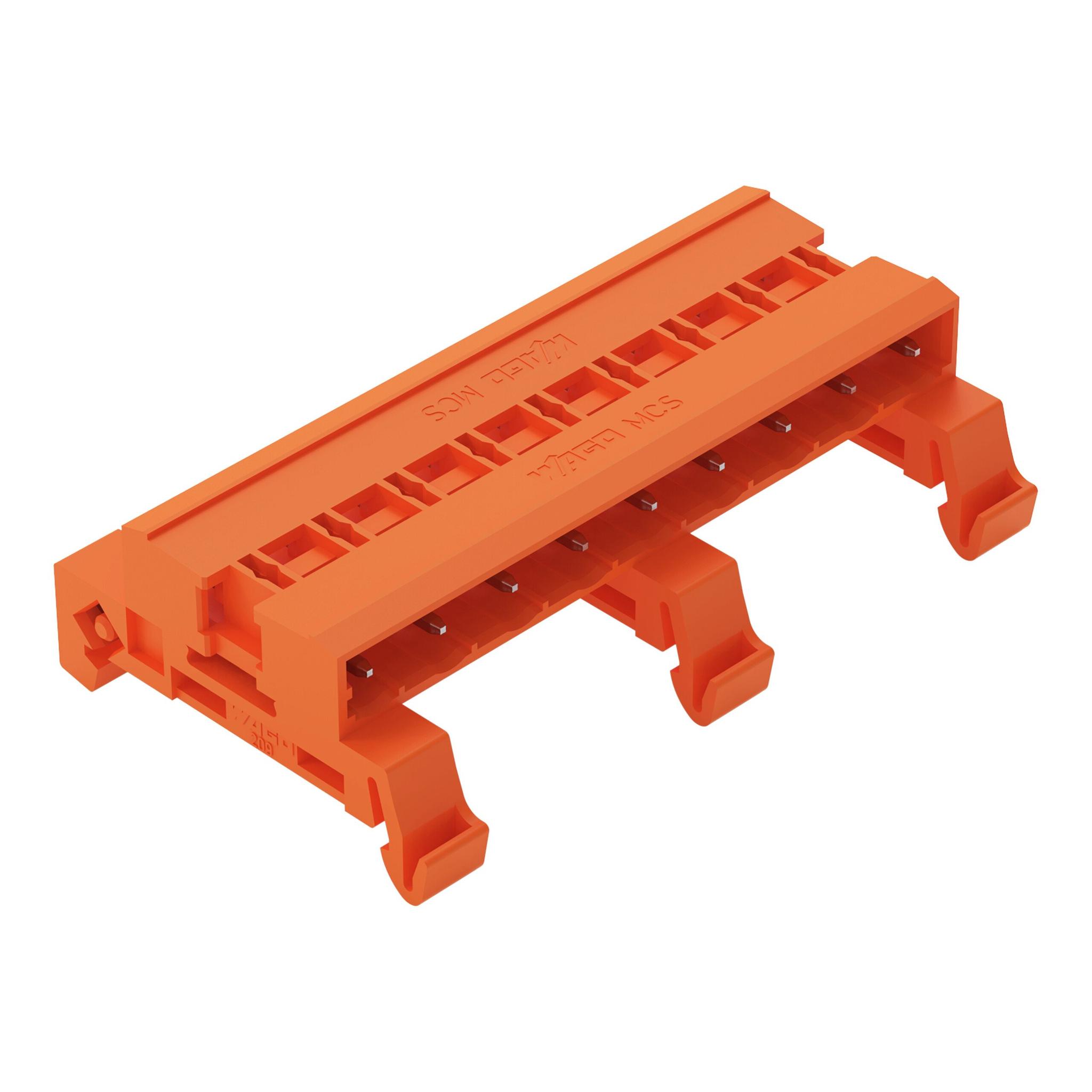 Wago 232 Steckbarer Klemmenblock Stiftleiste 9-Kontakte 7.62mm-Raster Horizontal