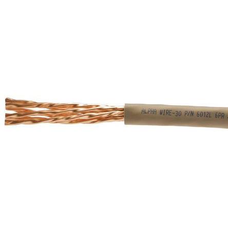 Alpha Wire Datenkabel, 6-paarig 0,35 mm² Ø 9.8mm U/STP Schirmung LSZH isoliert Twisted Pair Grau