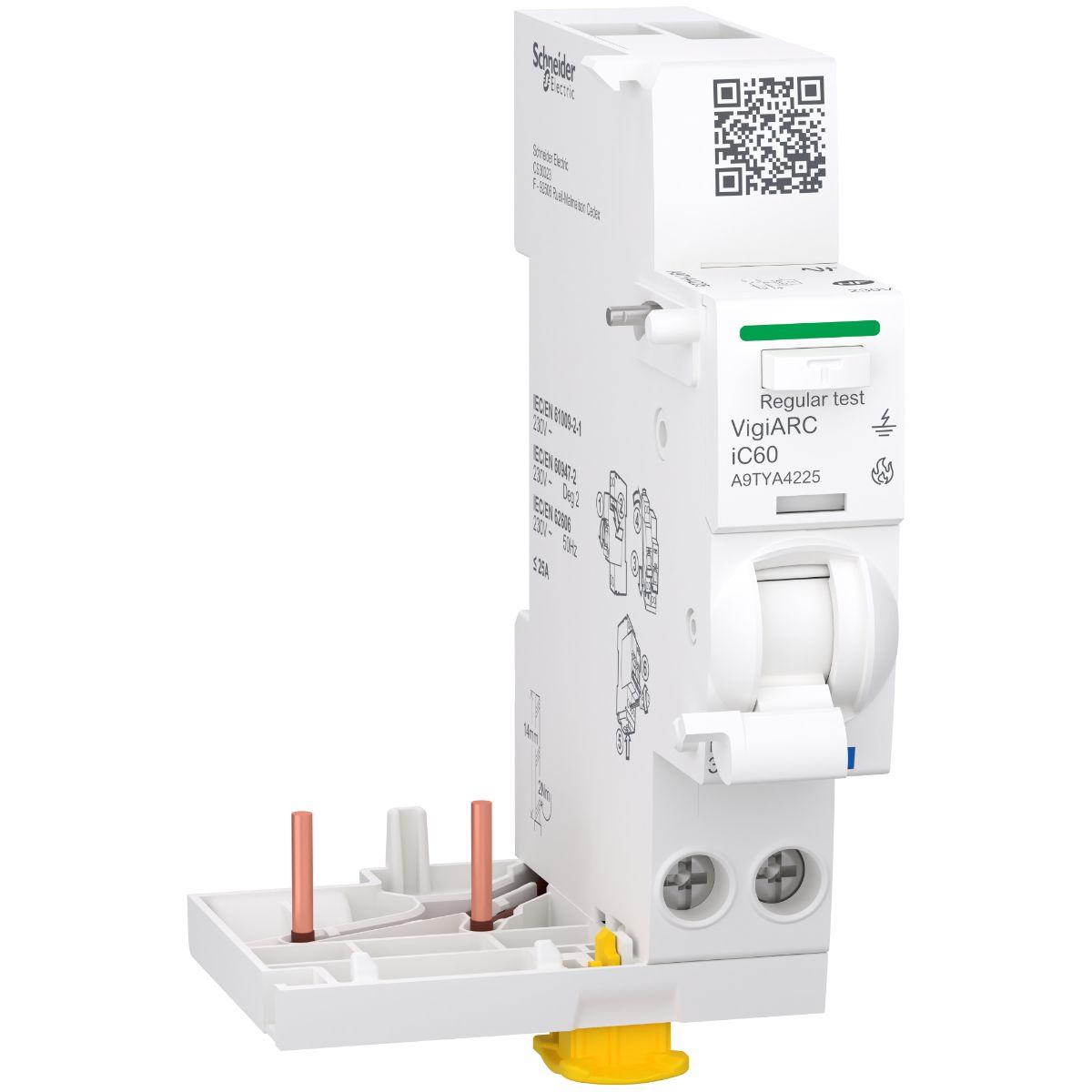 Produktfoto 1 von Schneider Electric Acti9 iC60 AFDD Acti 9 Leistungsschütz / 2 V Spule, 2 -polig 1 Schließer, 1 Öffner / 25 A,