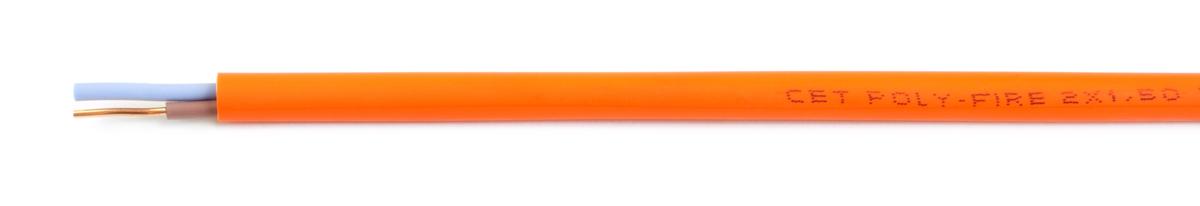 Produktfoto 1 von RS PRO Netzkabel, 2-adrig Typ CR1/C1 Orange x 2,5 mm² /Ø 9.2mm 16 A, 100m, 300 V, 500 V, Polyolefin