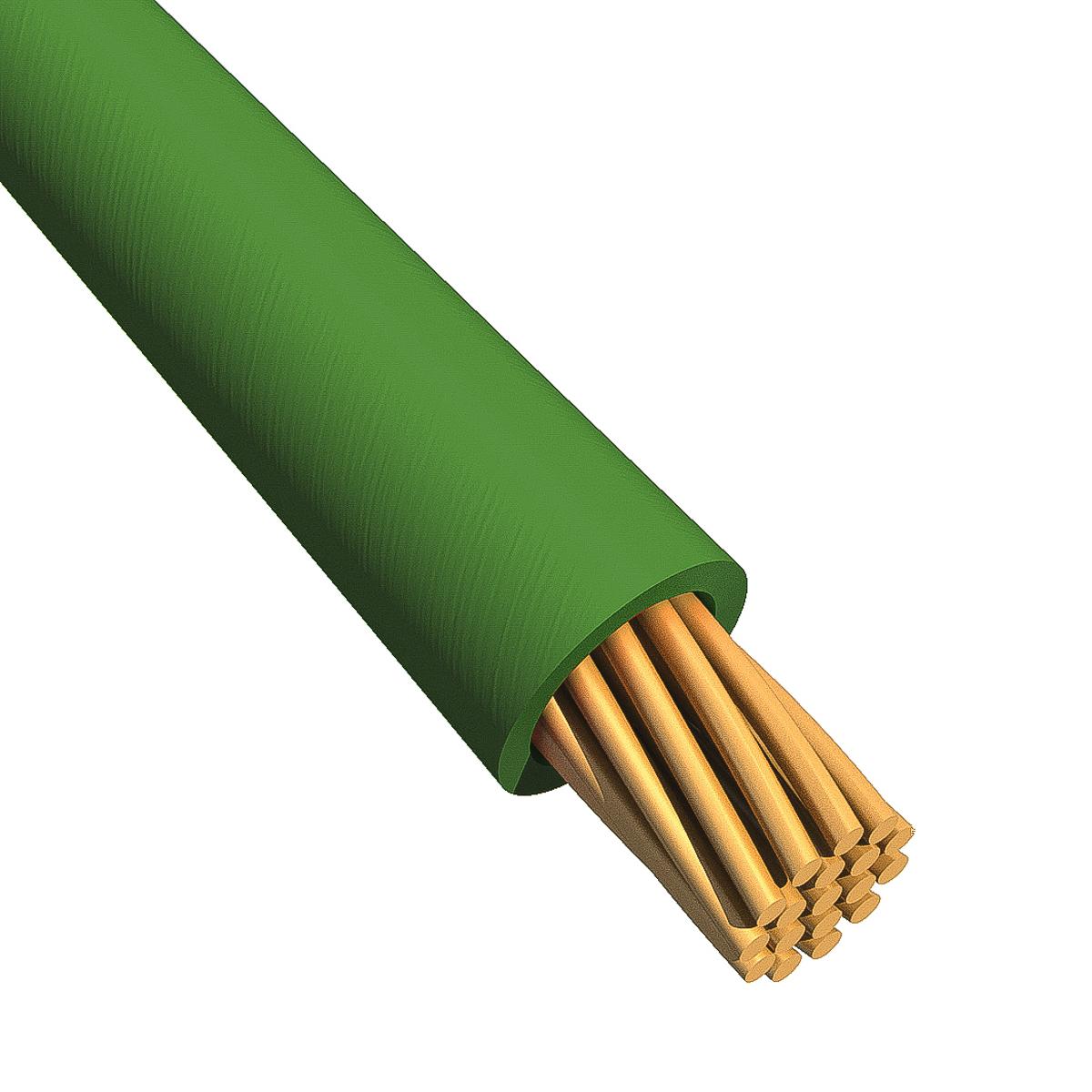 Alpha Wire Einzeladerleitung 3,3 mm², 12 AWG 30m Grün MPPE isoliert Ø 2.97mm 65/0,25 mm Litzen UL11028