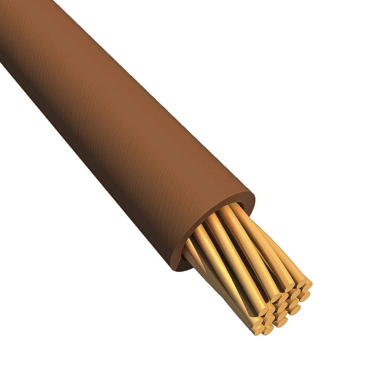 Alpha Wire Einzeladerleitung 3,3 mm², 12 AWG 30m Braun MPPE isoliert Ø 2.97mm 65/0,25 mm Litzen UL11028