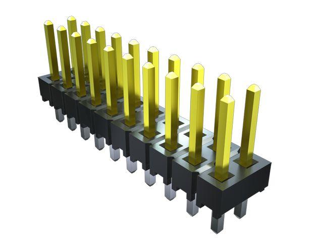 Samtec TSW Stiftleiste gewinkelt, 2-polig / 1-reihig, Raster 2.54mm, Nicht ummantelt