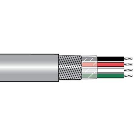 Alpha Wire 2254/1 Steuerkabel,  1-adrig-adrig x 0,35 mm² Grau, 1000ft, 22 AWG