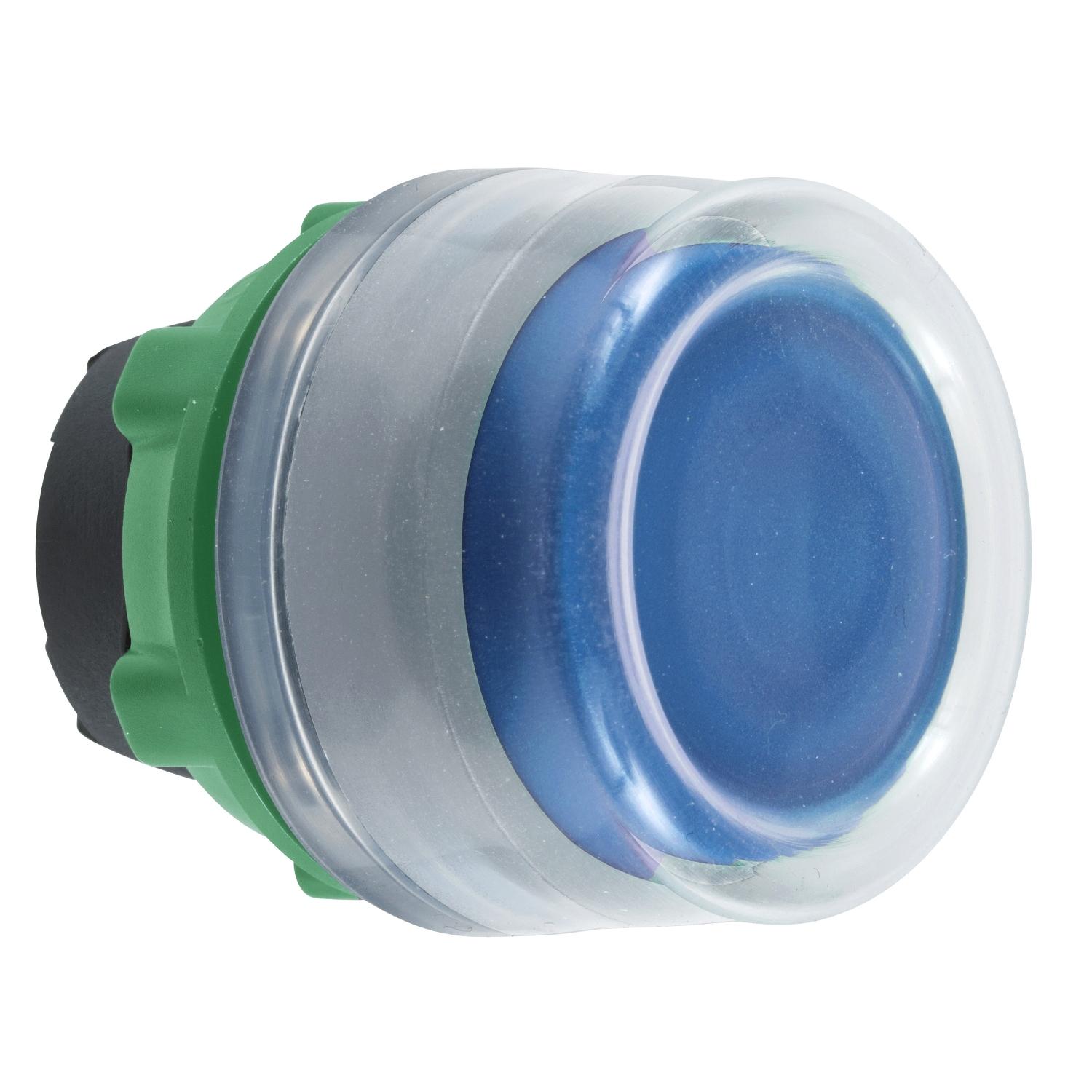 Schneider Electric Harmony XB5 Drucktastenkopf Ø 22mm, Blau mit Federrückstellung Rund, IP66