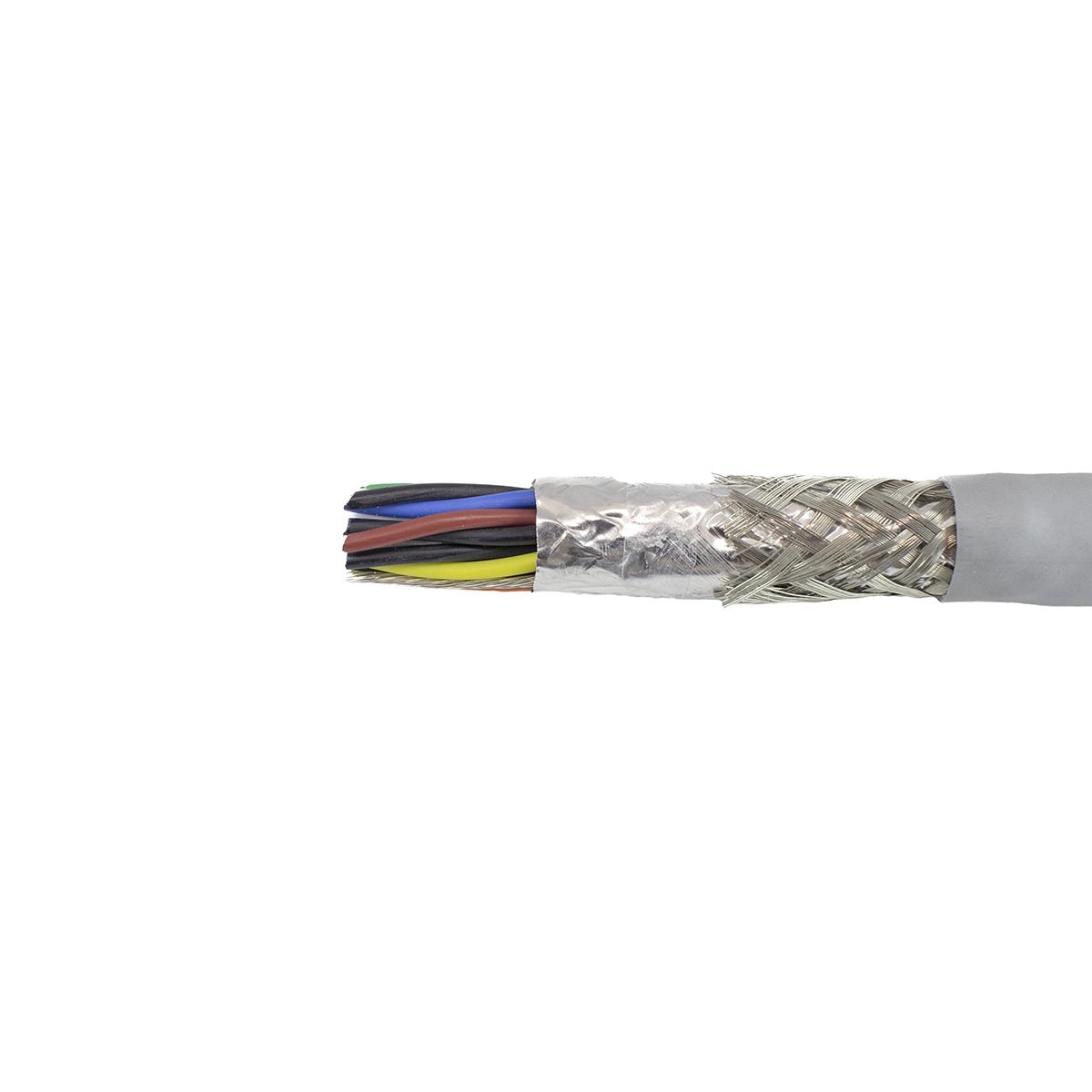 Alpha Wire Pro-Tekt Datenkabel 0,23 mm² Ø 6.88mm Folie Schirmung PVC isoliert Mehrleiter Grau