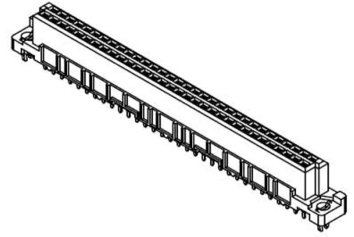 Harting 09 03 C2 DIN 41612-Steckverbinder Buchse Gerade, 64-polig / 2-reihig, Raster 2.54mm Lötanschluss