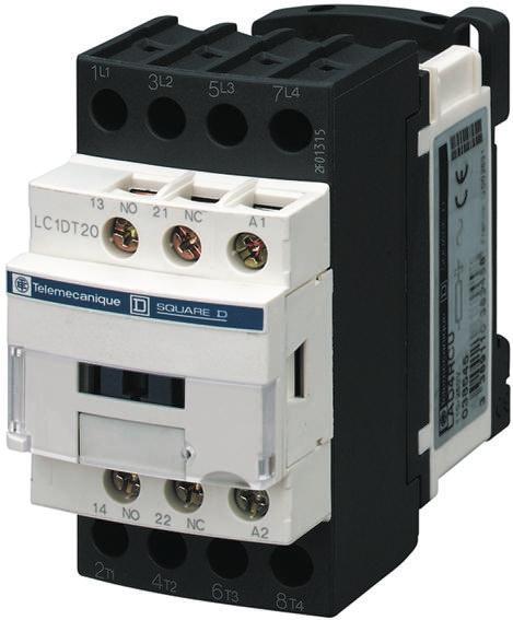 Produktfoto 1 von Schneider Electric TeSys D LC1D Leistungsschütz / 48 Vdc Spule, 4 -polig 2 Schließer + 2 Öffner, 690 Vac/dc / 9 A