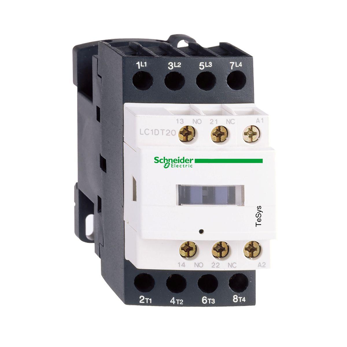 Produktfoto 1 von Schneider Electric TeSys D LC1D Leistungsschütz / 12 V dc Spule, 4 -polig 2 Schließer + 2 Öffner, 690 Vac/dc / 20 A