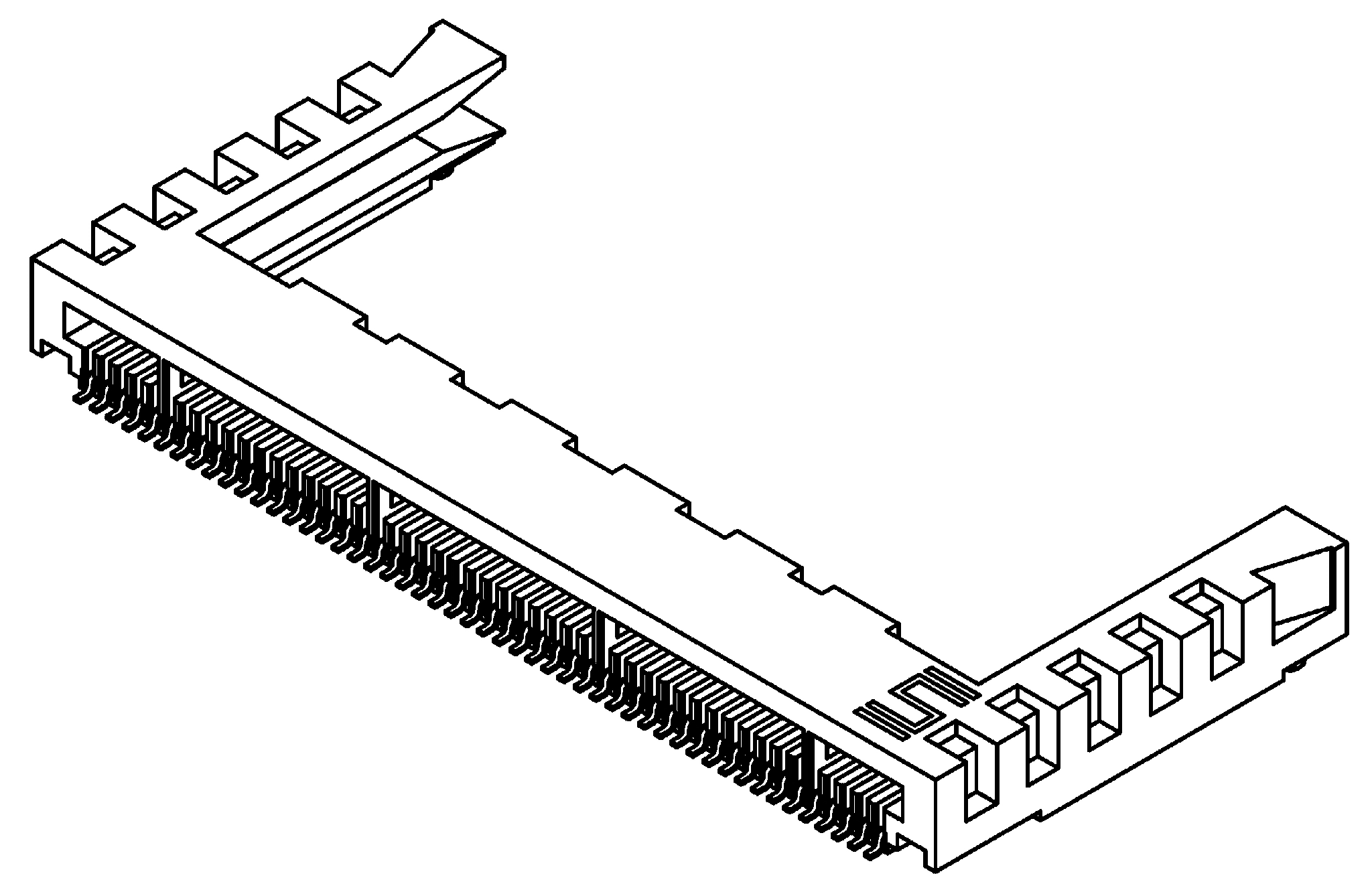 Produktfoto 1 von Samtec Serie MB1 Kantensteckverbinder, 1mm, 30-polig, 1-reihig, Gerade, Buchse, SMD