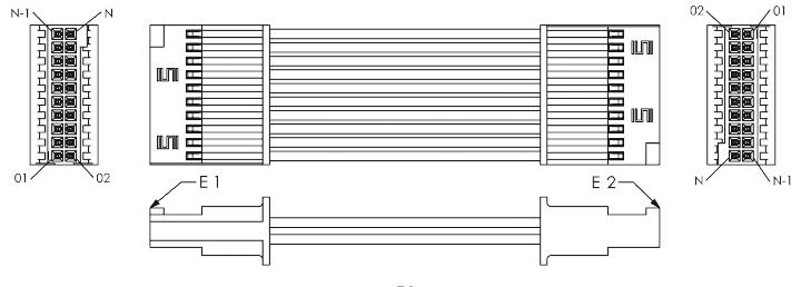 Produktfoto 1 von Samtec SFSD Platinenstecker-Kabel Tiger Eye SFSD / Tiger Eye SFSD Buchse / Buchse Raster 1.27mm, 120mm