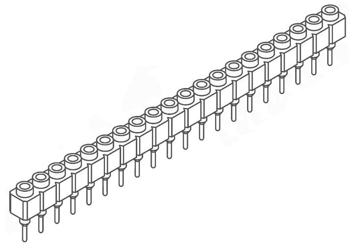 Samtec SS Leiterplattenbuchse Gerade 20-polig / 1-reihig, Raster 2.54mm