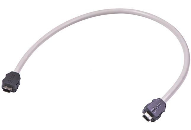 HARTING Ethernetkabel Cat.6a, 0.5m, Grau Patchkabel, A ix Industrieausführung STP Stecker, B ix Industrieausführung, PUR