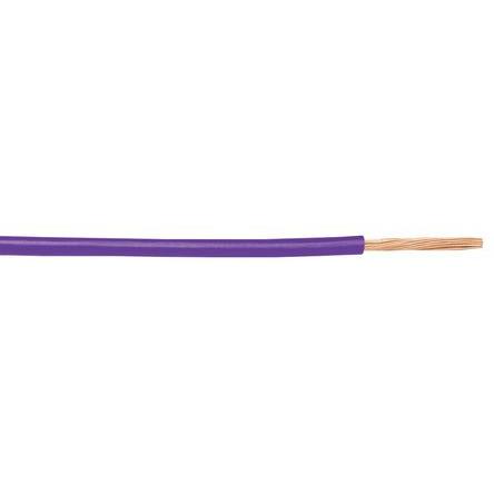 Alpha Wire Einzeladerleitung 0,05 mm², 30 AWG 30m Violett PVC isoliert Ø 1.12mm 7/0,10 mm Litzen UL1007