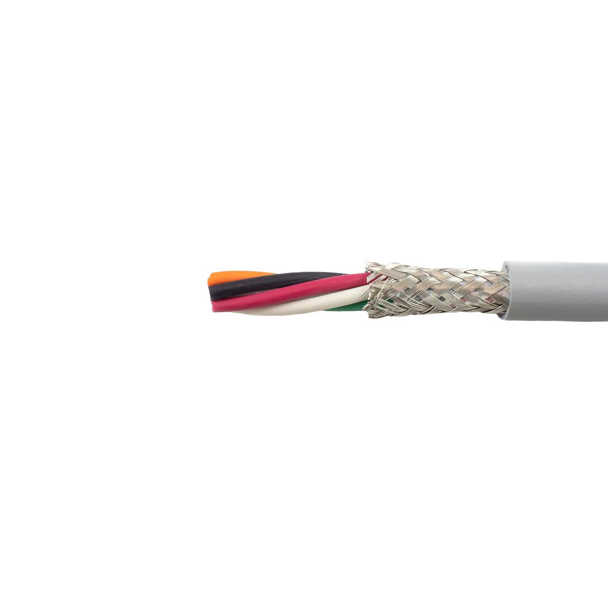 Produktfoto 1 von Alpha Wire EcoFlex ECO Steuerkabel, 5-adrig x 0,56 mm² Grau, 30m, 20 AWG, Geflecht