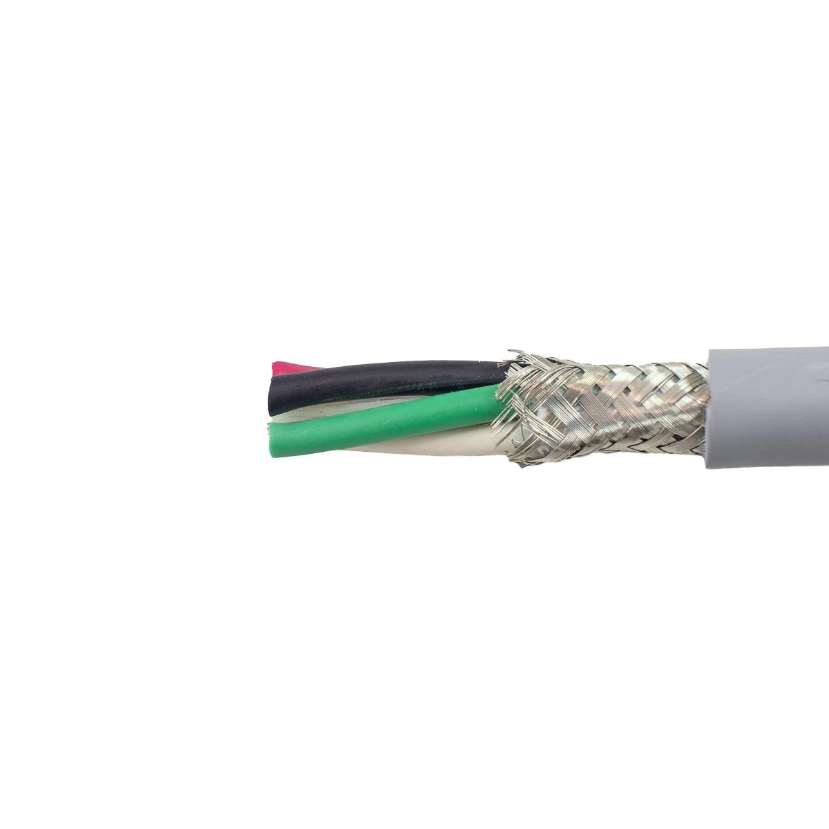 Produktfoto 1 von Alpha Wire EcoFlex ECO Steuerkabel, 4-adrig x 1,32 mm² Grau, 30m, 16 AWG, Geflecht