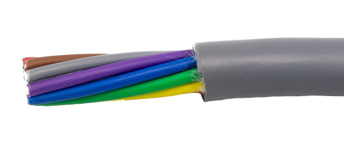 Produktfoto 1 von Alpha Wire EcoCable ECO Steuerkabel, 9-adrig x 0,28 mm² Grau, 30m, 24 AWG ungeschirmt