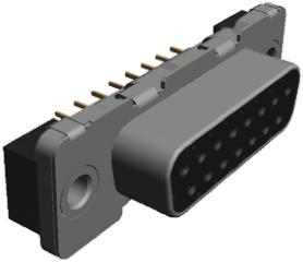 TE Connectivity Amplimite HDP-20 Sub-D Steckverbinder Buchse , 15-polig / Raster 2.74mm, Durchsteckmontage  Lötanschluss