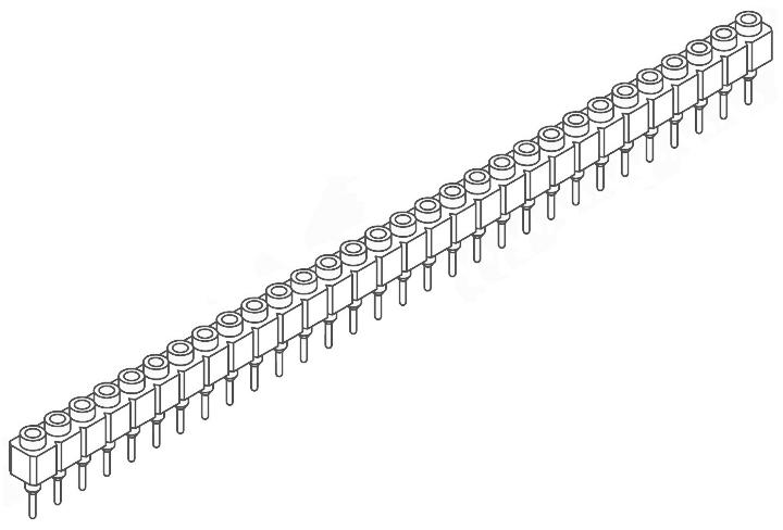 Produktfoto 1 von Samtec SS Leiterplattenbuchse Gerade 30-polig / 1-reihig, Raster 2.54mm