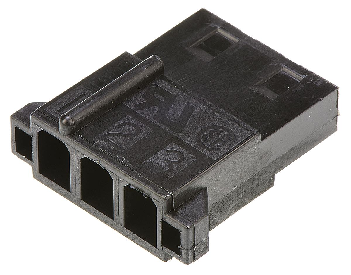 TE Connectivity Commercial MATE-N-LOK Steckverbindergehäuse Stecker 5.08mm, 3-polig / 1-reihig Gerade, Kabelmontage für