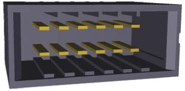 TE Connectivity Dynamic 3000 Leiterplatten-Stiftleiste Gerade, 12-polig / 2-reihig, Raster 3.8mm, Kabel-Platine,