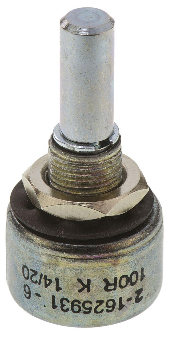 TE Connectivity M, Tafelmontage  Dreh Potentiometer 100Ω ±10% / 2W , Schaft-Ø 6,35 mm