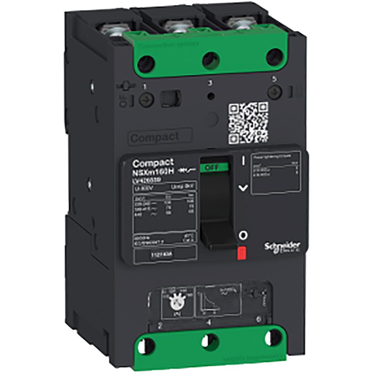 Schneider Electric Kompakt NSXm, Leistungsschalter MCCB 3-polig, 16A / Abschaltvermögen 36 kA 690V,