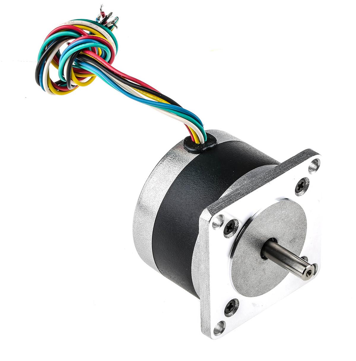 RS PRO Hybrid 1.8° Schrittmotor 4 V / 1,1 A 6-adrig, 56.4 x 56.4mm Wellen-Ø 6.35mm