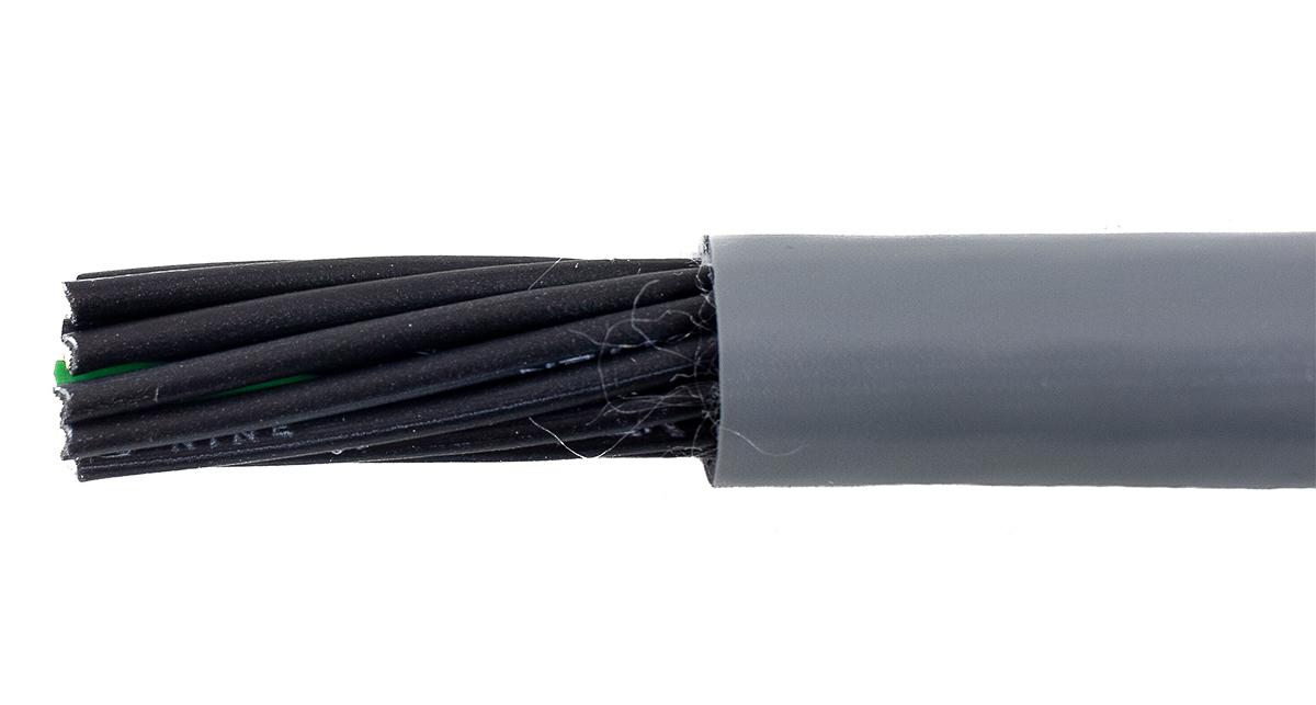 Produktfoto 1 von Alpha Wire EcoFlex PUR ECO Steuerkabel, 18-adrig x 0,5 mm² Grau, 30m, 20 AWG ungeschirmt