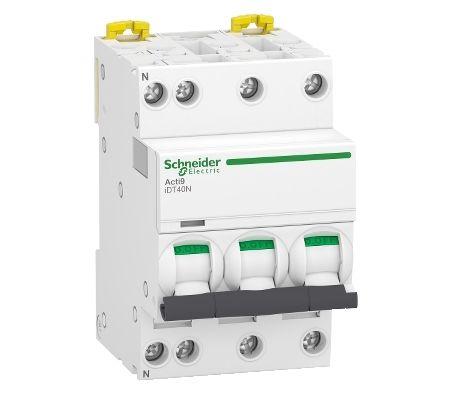 Schneider Electric Acti9 iDT40N Leitungsschutzschalter Typ C, Pol 3P+N 25A 400V Acti 9 DIN-Schienen-Montage