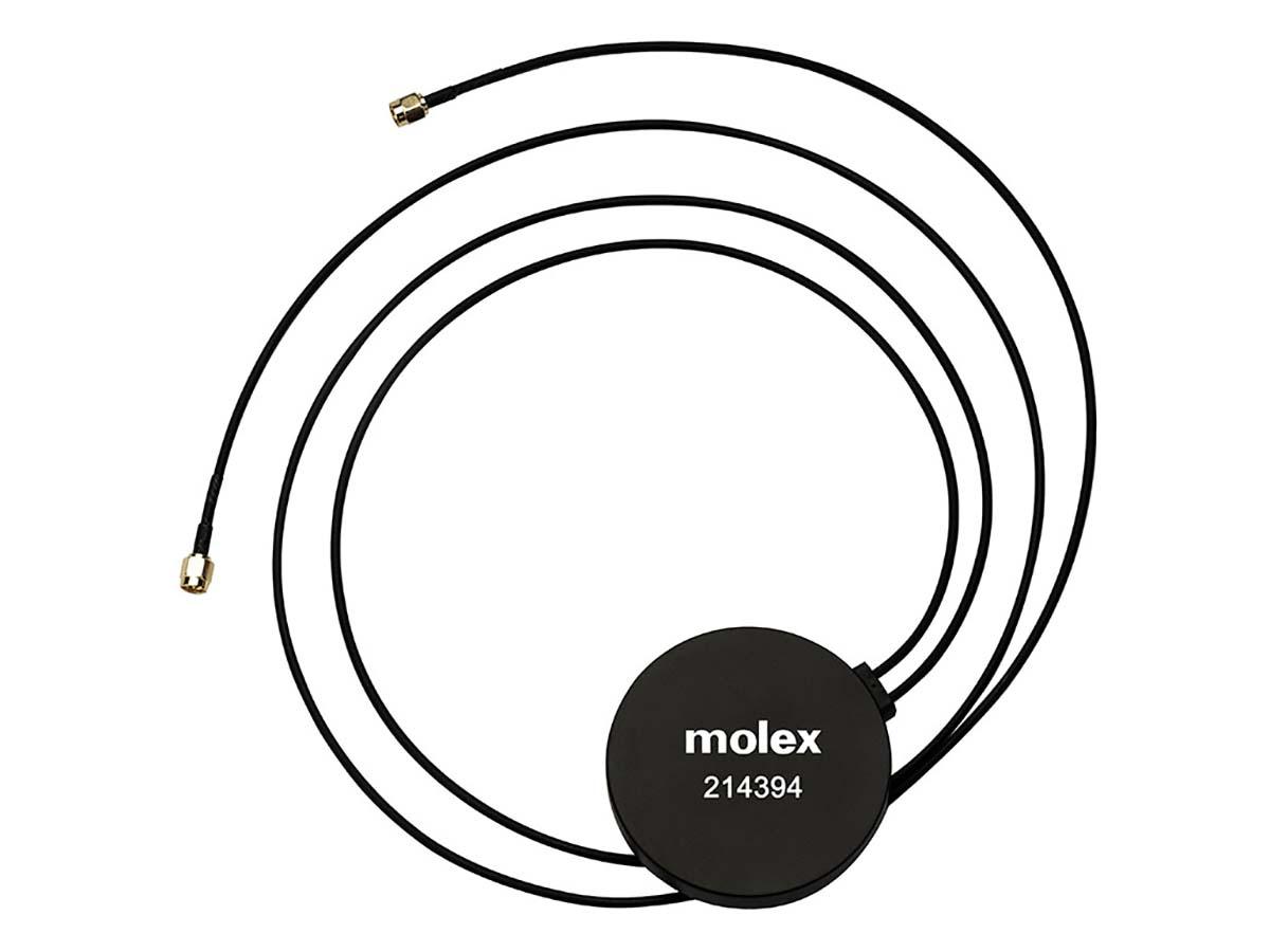 Produktfoto 1 von Molex 214394 WiFi-Antenne 2,4 GHz, 5 GHz Extern / 2.5, 3.4dBi SMA Stecker Rundstrahlantenne