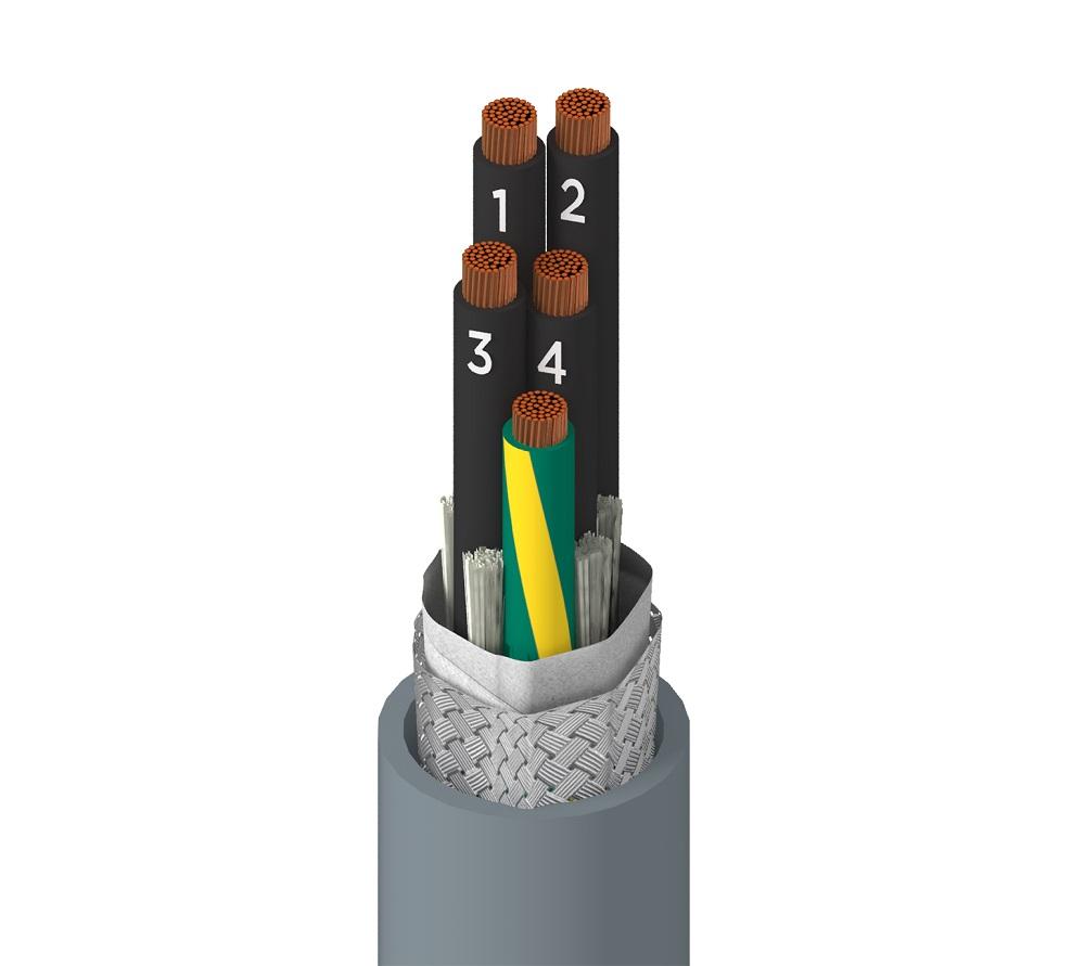 Alpha Wire Xtra-Guard Flex Steuerleitung, 5-adrig Grau, 305m, Kupfergeflecht verzinnt