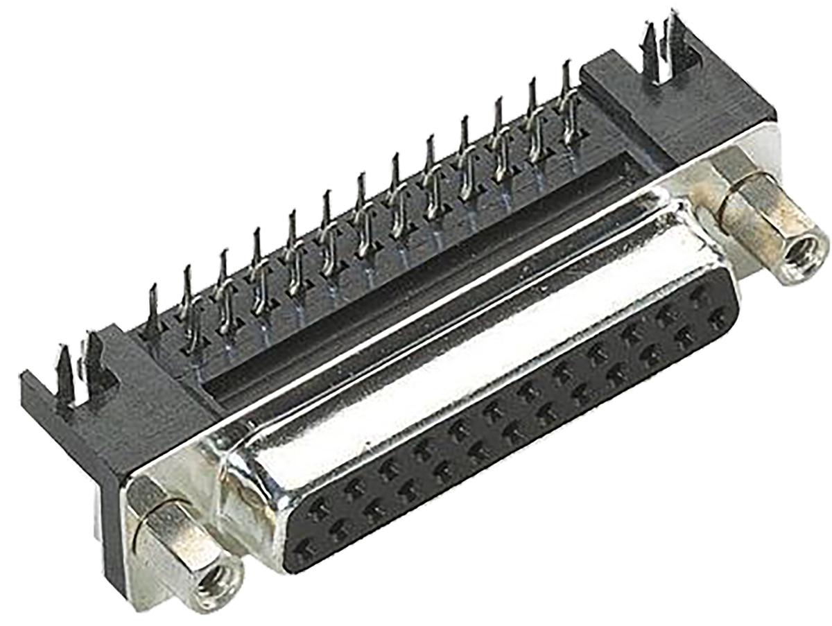 HARTING Sub-D Steckverbinder Stecker abgewinkelt, 37-polig / Raster 2.77mm, Durchsteckmontage  Lötanschluss