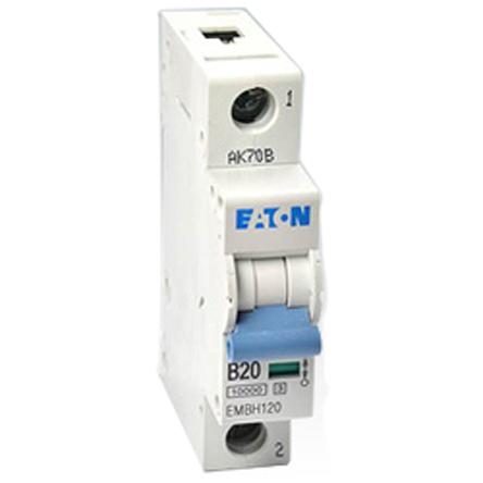 Produktfoto 1 von Eaton Eaton Moeller MCB Leitungsschutzschalter Typ B, 1-polig 20A 230V, Abschaltvermögen 10 kA MEMShield