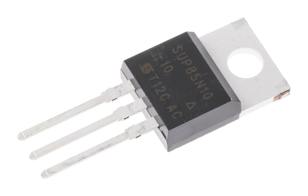 Vishay SUP85N10-10-GE3 N-Kanal, THT MOSFET 100 V / 85 A 250000 mW, 3-Pin TO-220AB