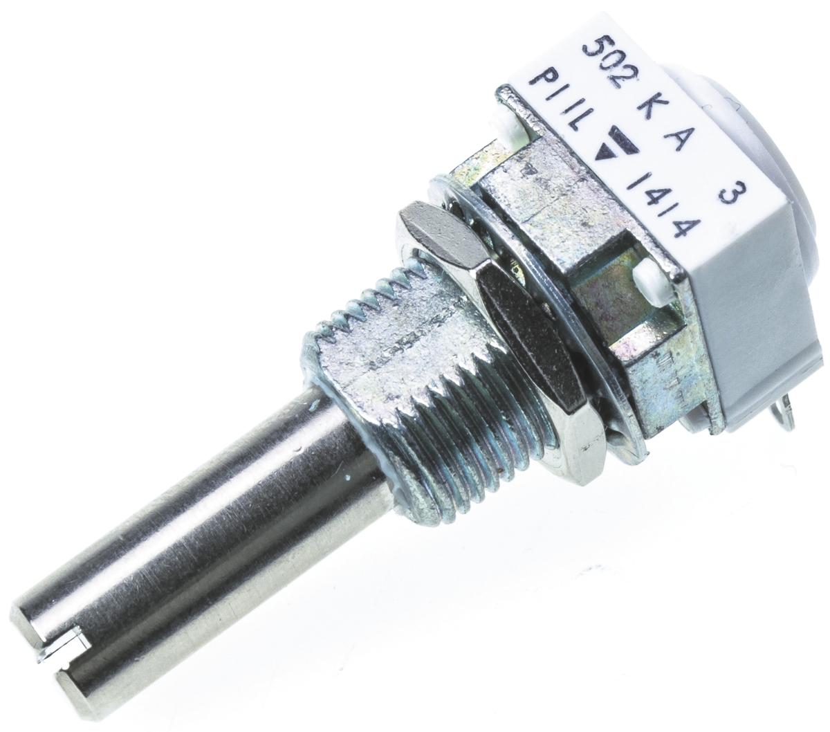 Vishay P11L, Tafelmontage  Dreh Potentiometer 5kΩ ±10% / 0.1W , Schaft-Ø 6 mm