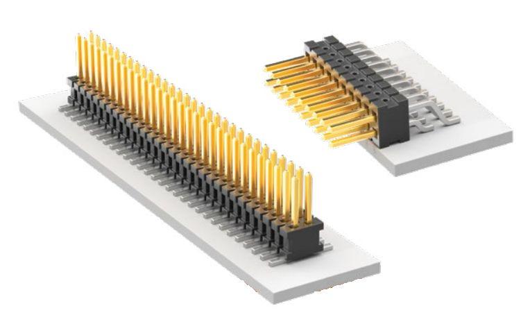 Samtec FTSH Stiftleiste gewinkelt, 20-polig / 2-reihig, Raster 1.27mm, Nicht ummantelt