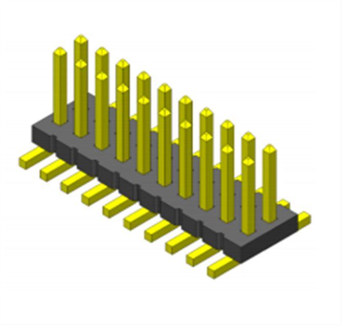 Samtec FTS Stiftleiste Gerade, 2-polig / 2-reihig, Raster 1.27mm, Nicht ummantelt