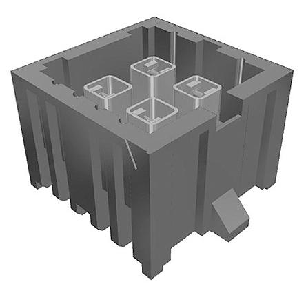 Produktfoto 1 von Samtec IP5 Leiterplatten-Stiftleiste Gerade, 4-polig / 2-reihig, Raster 4.0mm, Platine-Platine, Lötanschluss-Anschluss,