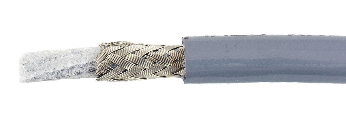 Produktfoto 1 von Alpha Wire EcoFlex PUR ECO Steuerkabel, 8-adrig x 0,15 mm² Grau, 30m, 26 AWG, Geflecht