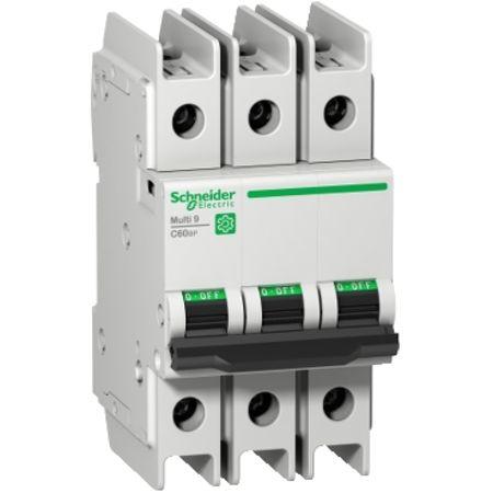 Schneider Electric MCB Leitungsschutzschalter Typ D, 3-polig 15A, Abschaltvermögen 10 kA Multi 9 DIN-Schienen-Montage