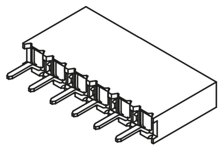 Produktfoto 1 von Samtec BCS Leiterplattenbuchse Gerade 6-polig / 1-reihig, Raster 2.54mm