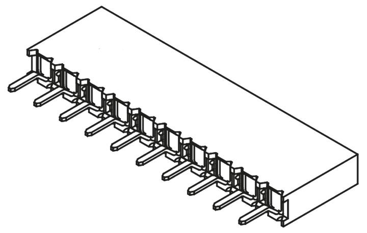 Produktfoto 1 von Samtec BCS Leiterplattenbuchse Gerade 10-polig / 1-reihig, Raster 2.54mm