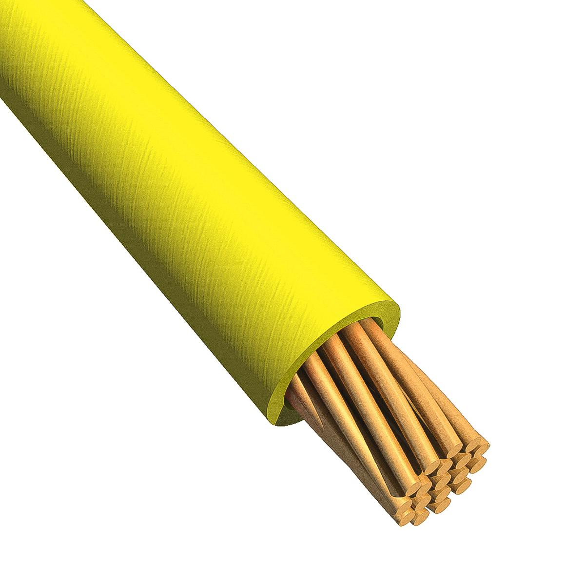 Alpha Wire Einzeladerleitung 1,3 mm², 16 AWG 305m Gelb MPPE isoliert Ø 2.06mm 26/0,25 mm Litzen UL11028