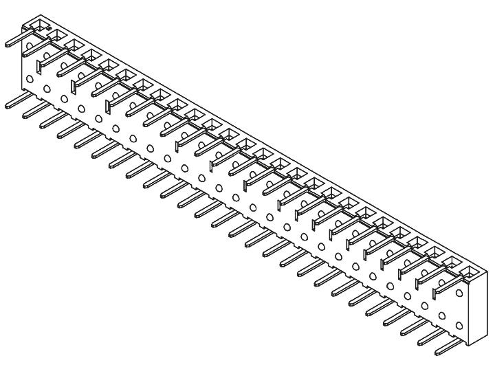 Produktfoto 1 von Samtec BCS Leiterplattenbuchse gewinkelt 26-polig / 1-reihig, Raster 2.54mm