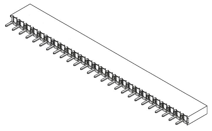 Produktfoto 1 von Samtec BCS Leiterplattenbuchse Gerade 26-polig / 1-reihig, Raster 2.54mm